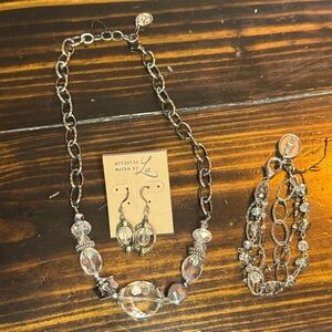 Artistic Works by Lu - 3 Piece Set Necklace, Earrings, Bracelet